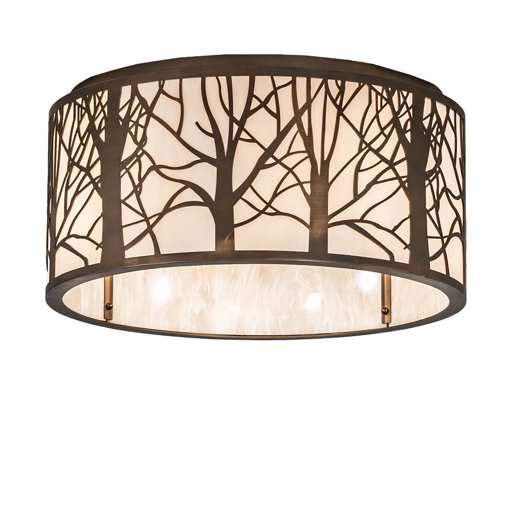 Meyda Lighting 247766 20" Wide Branches Flushmount in Antique Copper Finish
