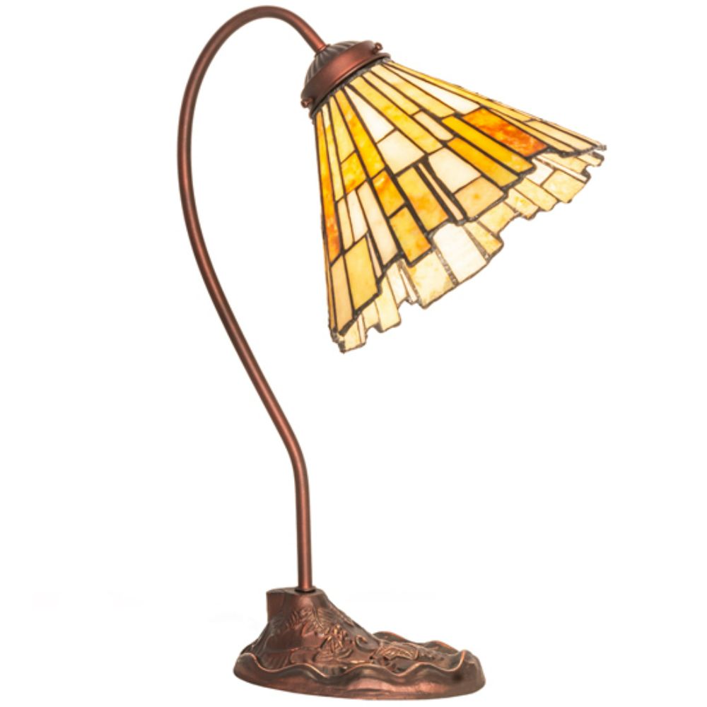 Meyda Lighting 247781 18" High Delta Jadestone Desk Lamp