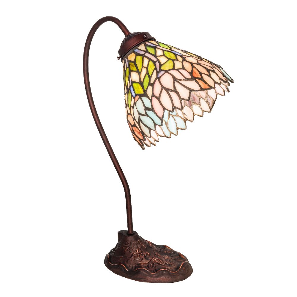 Meyda Lighting 247791 18" High Wisteria Desk Lamp