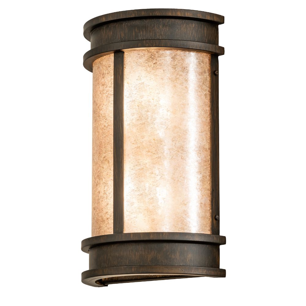 Meyda Lighting 247814 10" Wide Wyant Pocket Lantern Wall Sconce in Rust Finish