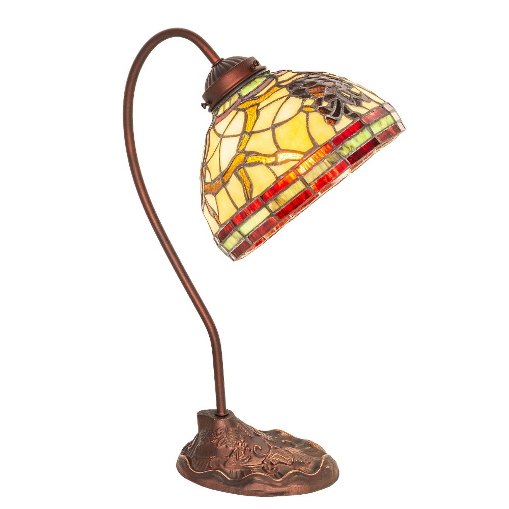 Meyda Lighting 247825 18" High Pinecone Desk Lamp