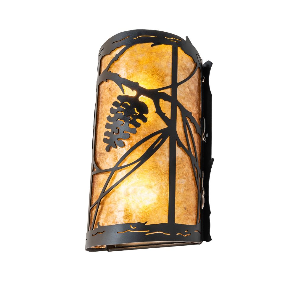Meyda Lighting 247902 8" Wide Whispering Pines Right Wall Sconce 