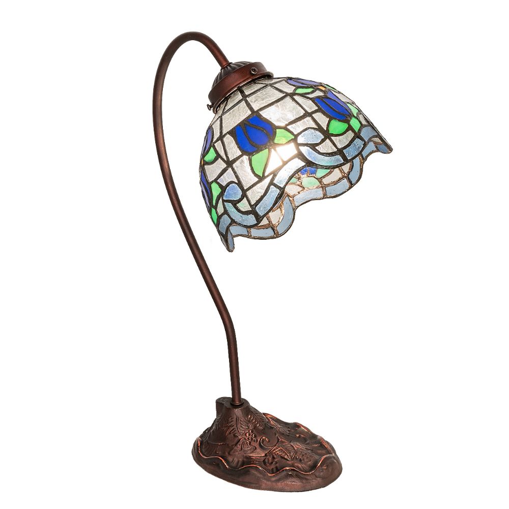 Meyda Lighting 247918 18" High Roseborder Desk Lamp