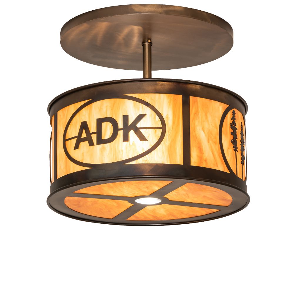 Meyda Lighting 248316 21" Wide Personalized Adirondack Bank Semi-Flushmount 