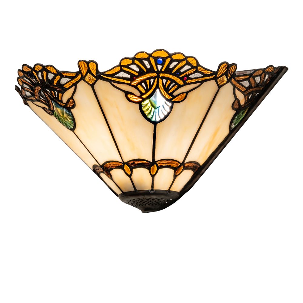 Meyda Lighting 248721 16" Wide Shell with Jewels Wall Sconce 