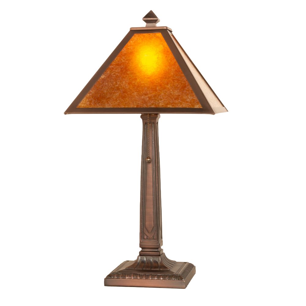 Meyda Lighting 248804 22" High Mission Prime Table Lamp in Mahogany Bronze