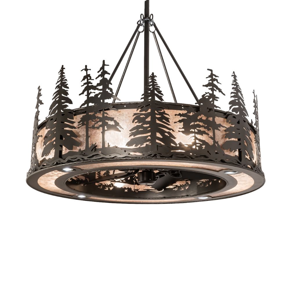 Meyda Lighting 248841 45" Wide Tall Pines Chandel-Air in Oil Rubbed Bronze