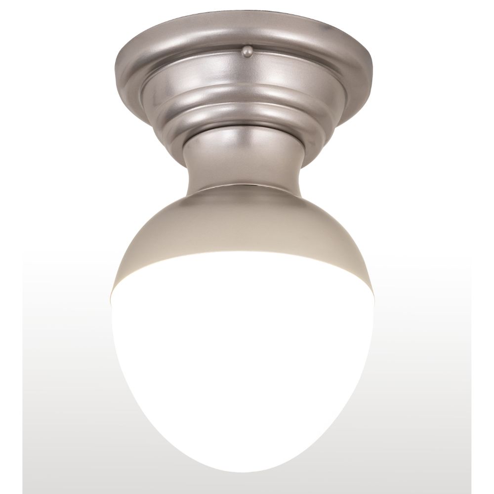 Meyda Lighting 248999 8.5" Wide Huevo Flushmount in Nickel Finish