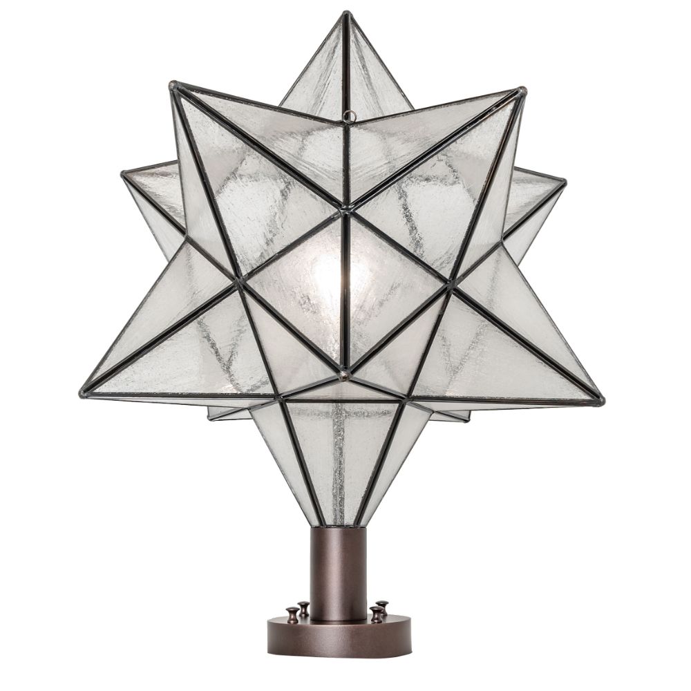 Meyda Lighting 249783 18" Wide Moravian Star Post Mount in Mahogany Bronze