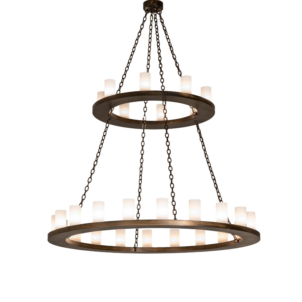 Meyda Lighting 250085 60" Wide Loxley 28 Light Two Tier Chandelier in Antique Copper Finish