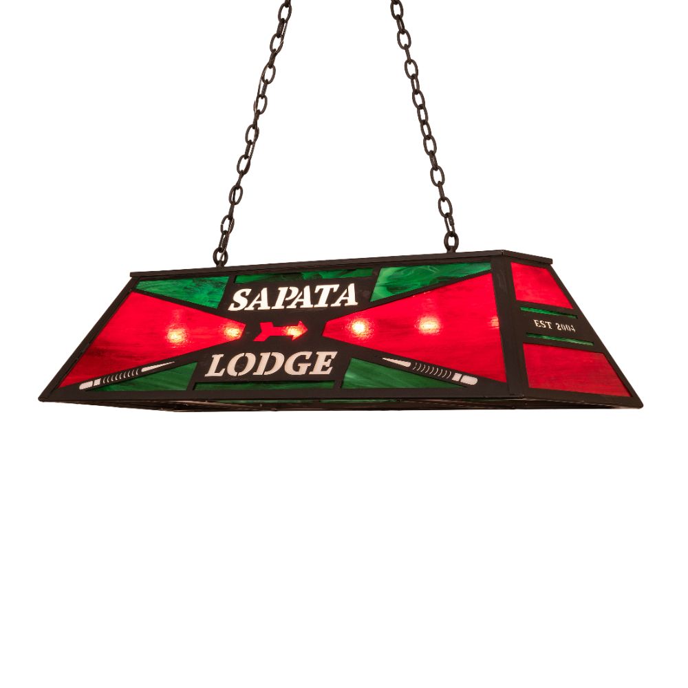 Meyda Lighting 251093 48" Long Personalized Sapata Lodge Oblong Pendant 
