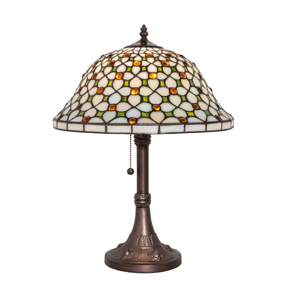 Meyda Lighting 251312 19" High Diamond & Jewel Table Lamp