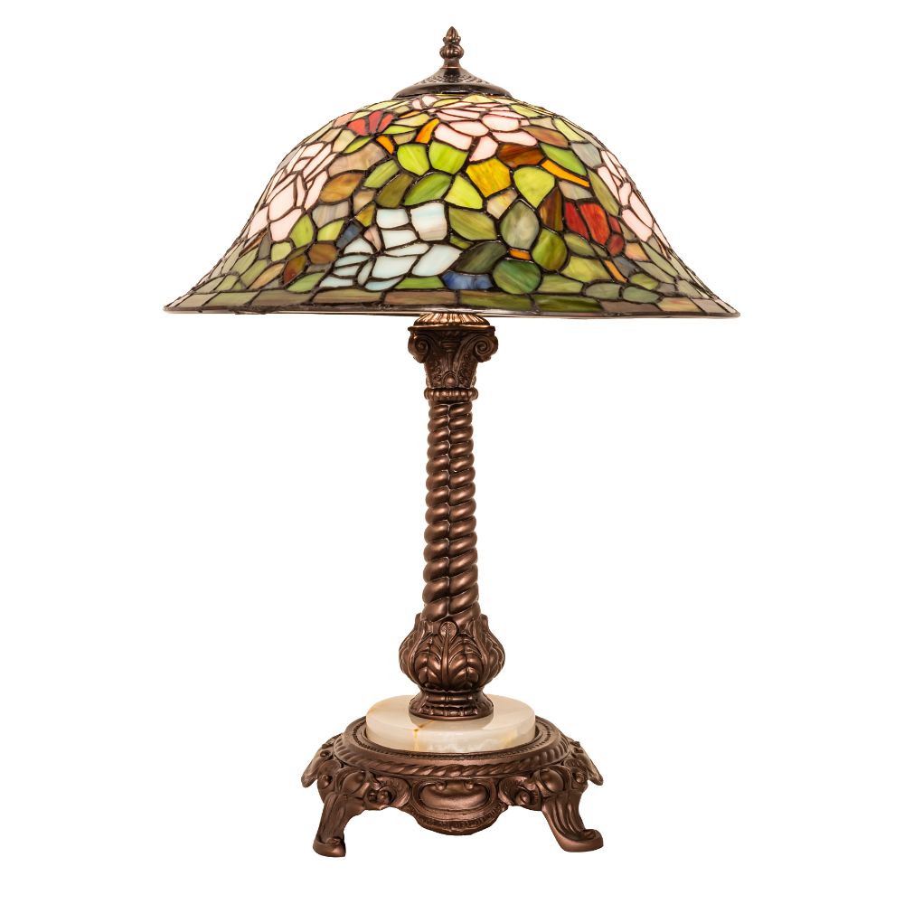 Meyda Lighting 251920 23" High Tiffany Rosebush Table Lamp