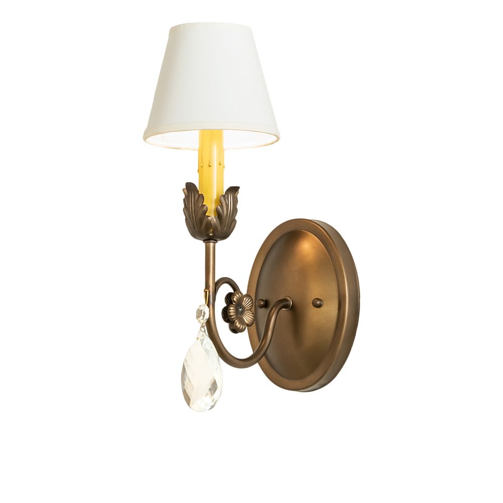 Meyda Lighting 252345 5" Wide Antonia Wall Sconce in Antique Copper Finish