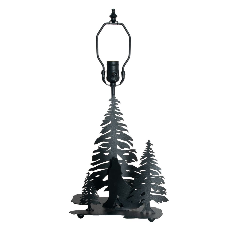 Meyda Lighting 252538 14" High Wolf at Dawn Double Lit Table Base 