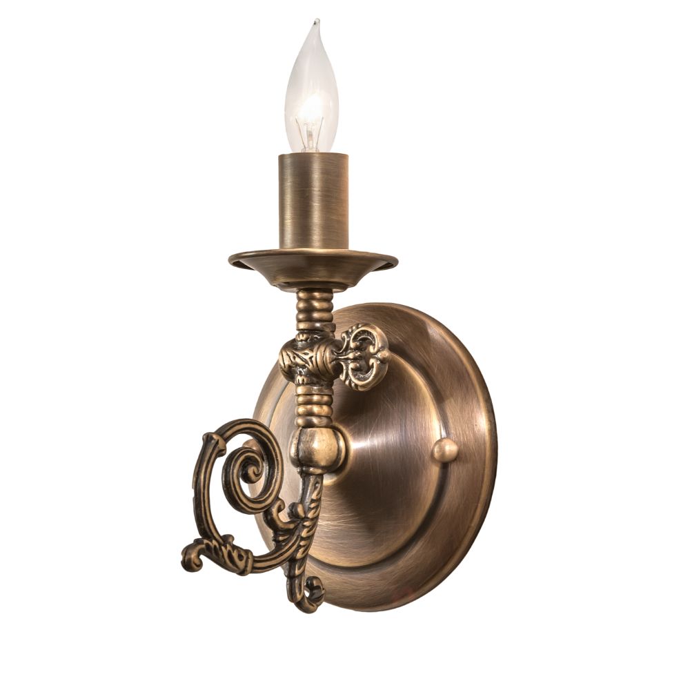 Meyda Lighting 252549 4.5" Wide Gas Reproduction Wall Sconce in Antique Brass