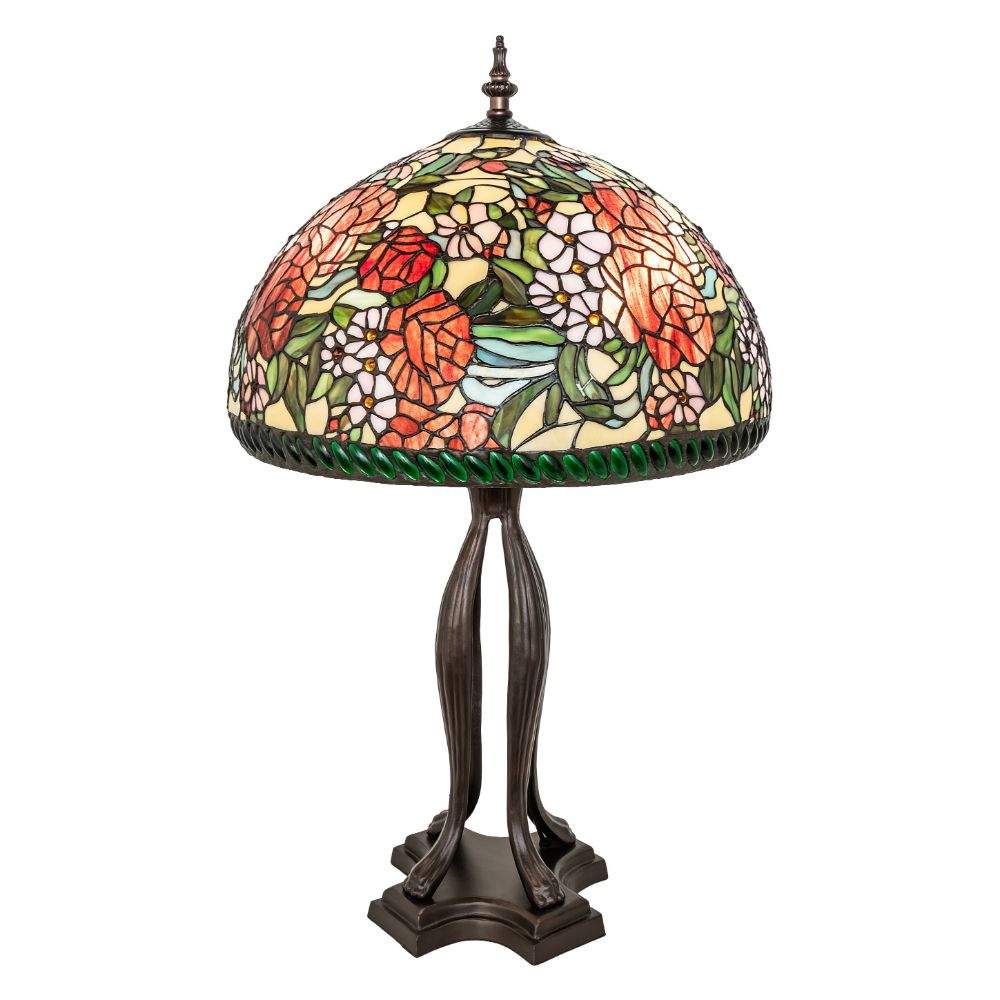 Meyda Lighting 252596 33" High Romance Rose Table Lamp