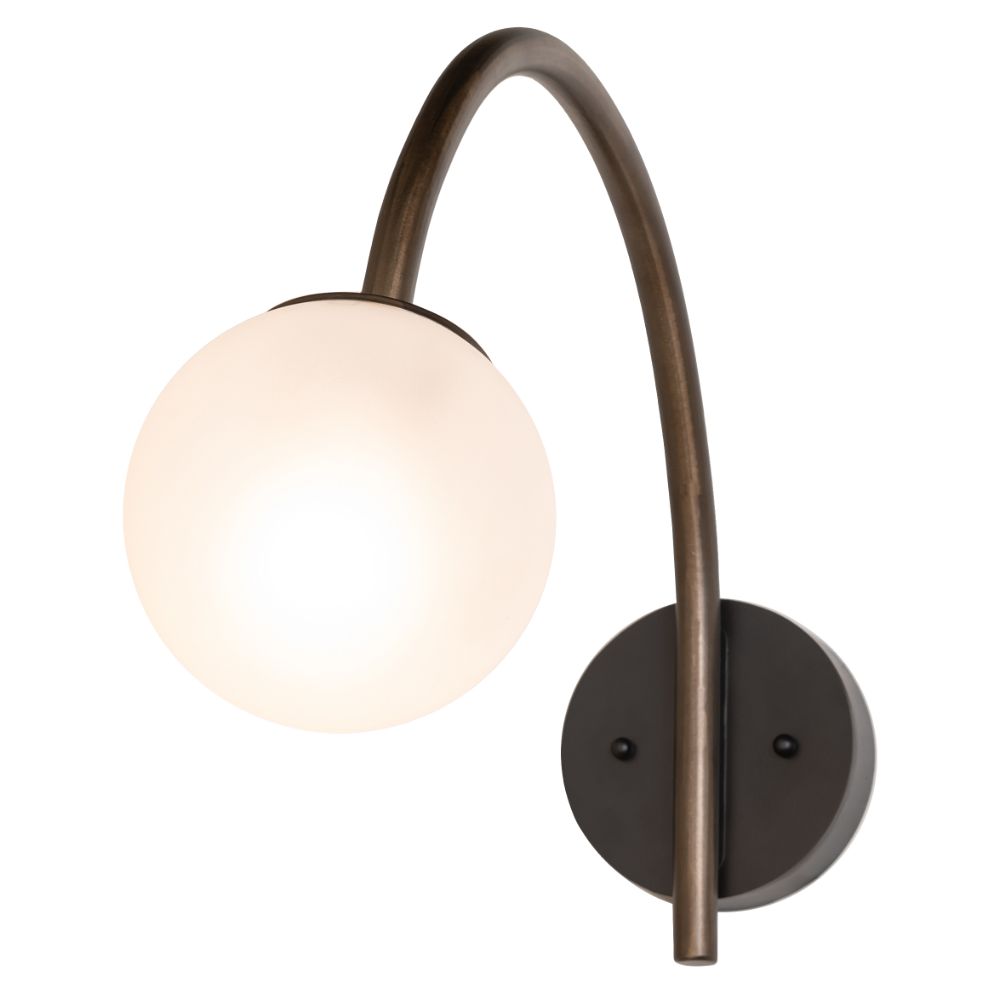 Meyda Lighting 253632 6" Wide Bola Hyannis Wall Sconce in Antique Copper Finish