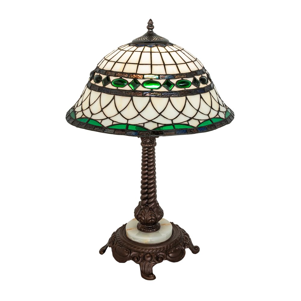 Meyda Lighting 253640 23" High Tiffany Roman Table Lamp in Mahogany Bronze