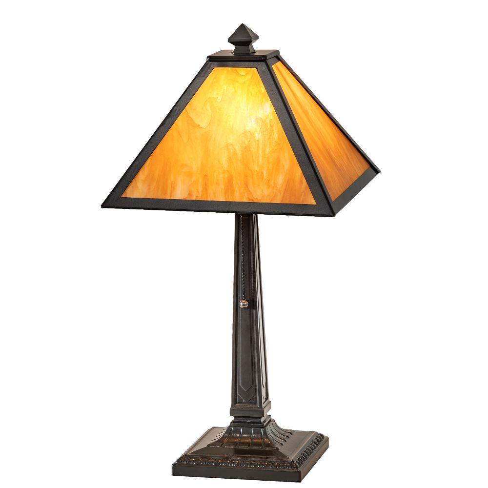 Meyda Lighting 253819 22" High Mission Prime Table Lamp in Mahogany Bronze