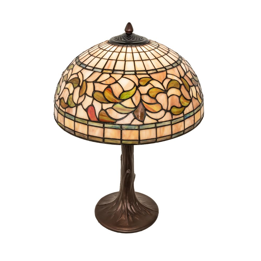 Meyda Lighting 253821 23" High Tiffany Turning Leaf Table Lamp