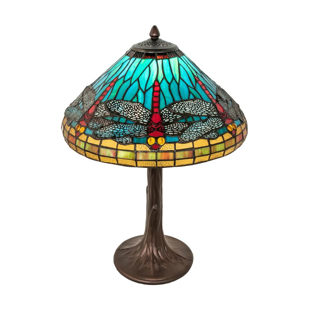 Meyda Lighting 253822 23" High Tiffany Dragonfly Table Lamp