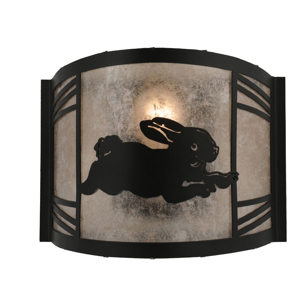 Meyda Lighting 254696 12" Wide Rabbit on the Loose Right Wall Sconce 