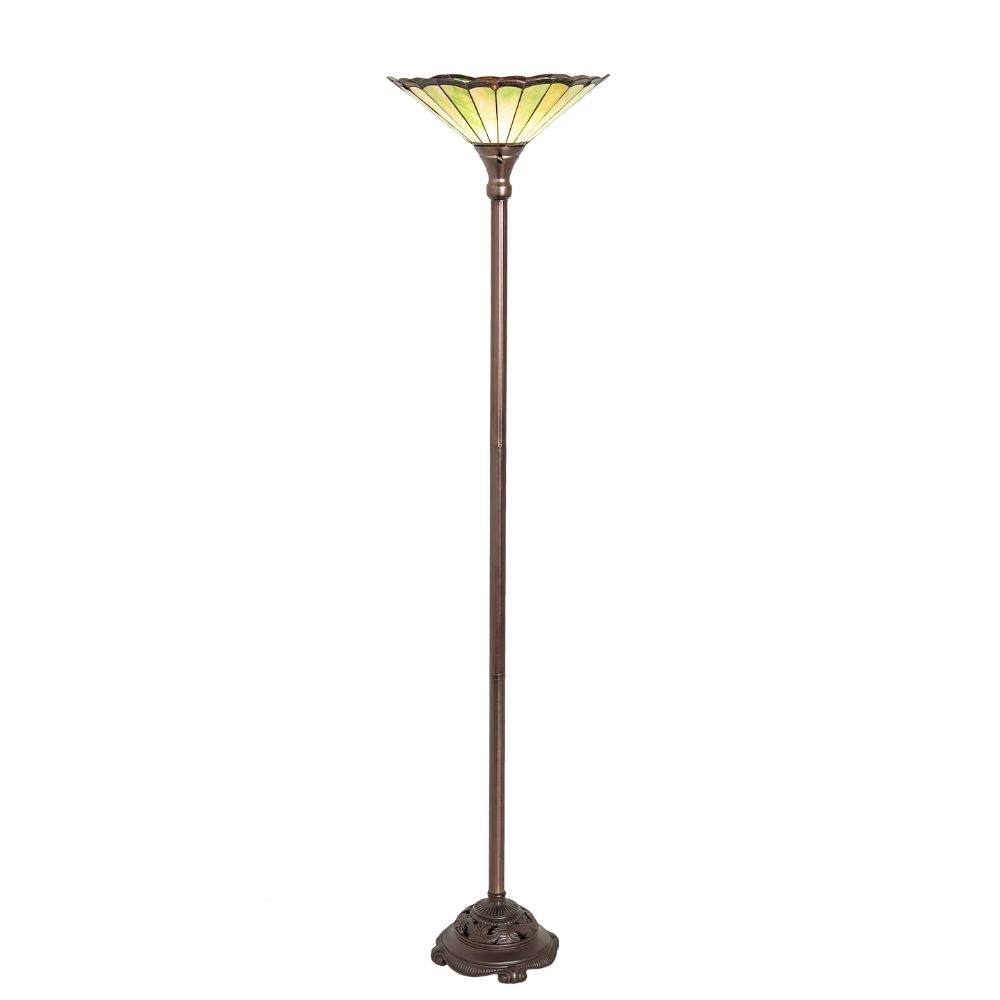 Meyda Lighting 254707 70" High Caprice Floor Lamp in Mahogany Bronze