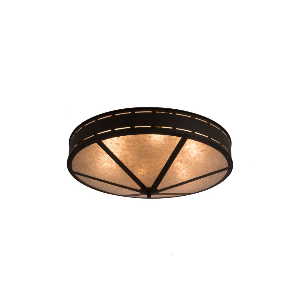 Meyda Lighting 254942 42" Wide Craftsman Prime Flushmount in Oil Rubbed Bronze
