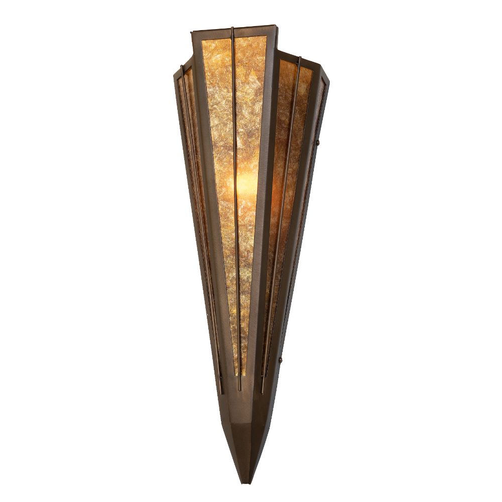 Meyda Lighting 255567 7.5" Wide Brum Wall Sconce in Antique Copper Finish