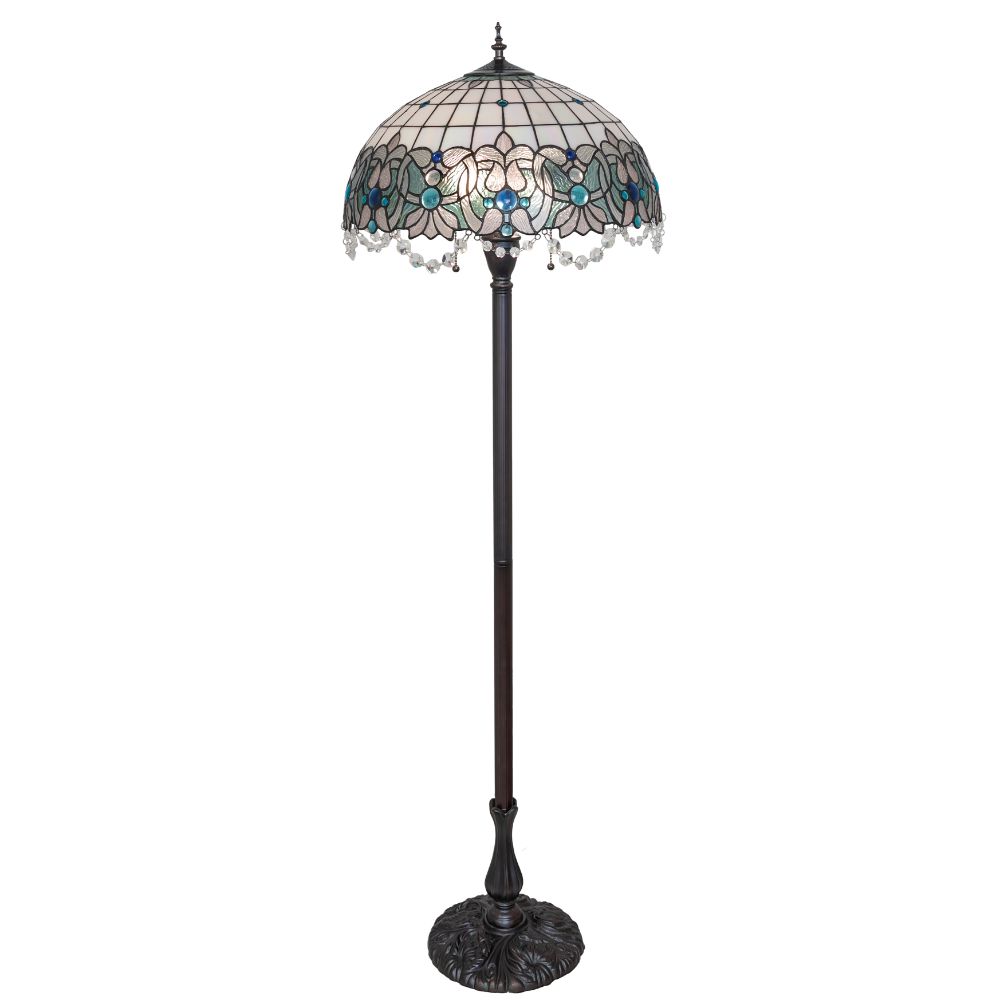 Meyda Lighting 255707 63" High Angelica Floor Lamp in Mahogany Bronze