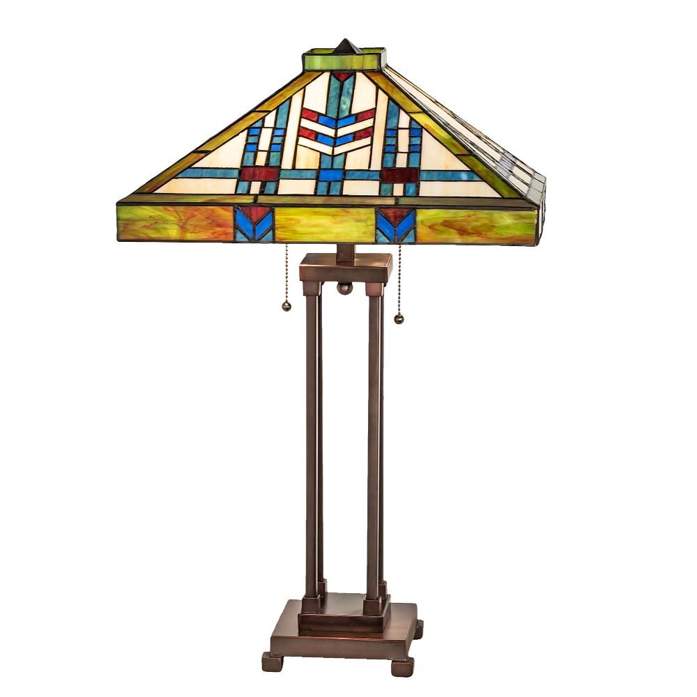 Meyda Lighting 256043 28" High Prairie Wheat Table Lamp in Mahogany Bronze