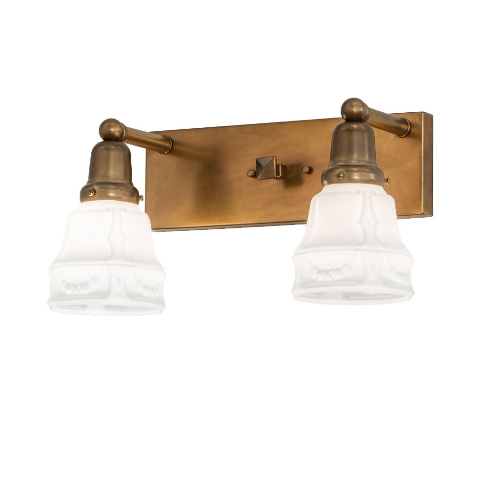 Meyda Lighting 257231 17" Wide Revival Garland 2 Light Wall Sconce in Brass Tint