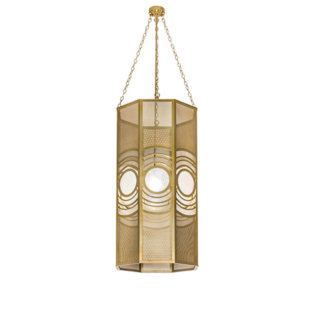 Meyda Lighting 258068 24" Wide Lighthouse Pendant in Satin Brass