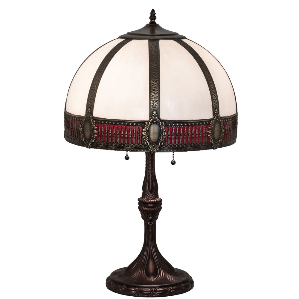 Meyda Lighting 259354 26" High Gothic Table Lamp in Mahogany Bronze