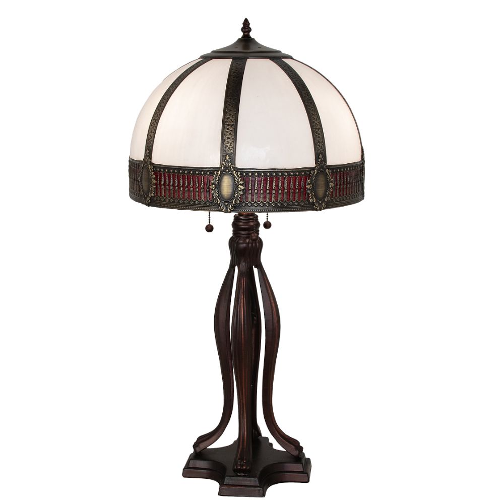 Meyda Lighting 259356 30" High Gothic Table Lamp in Mahogany Bronze