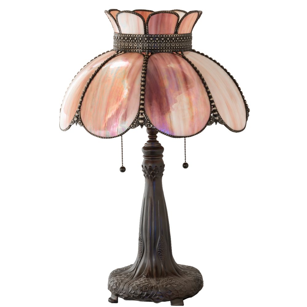 Meyda Lighting 259882 26" High Anabelle Table Lamp in Mahogany Bronze