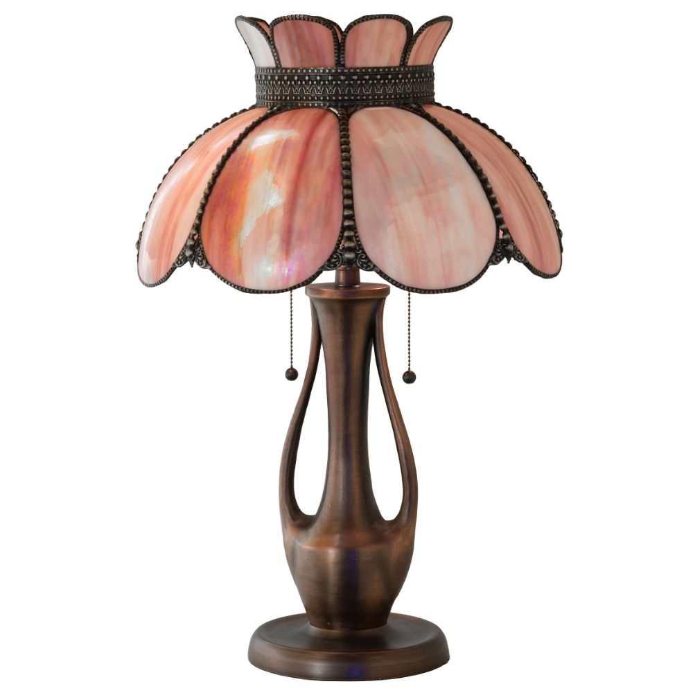 Meyda Lighting 259883 26" High Anabelle Table Lamp in Mahogany Bronze