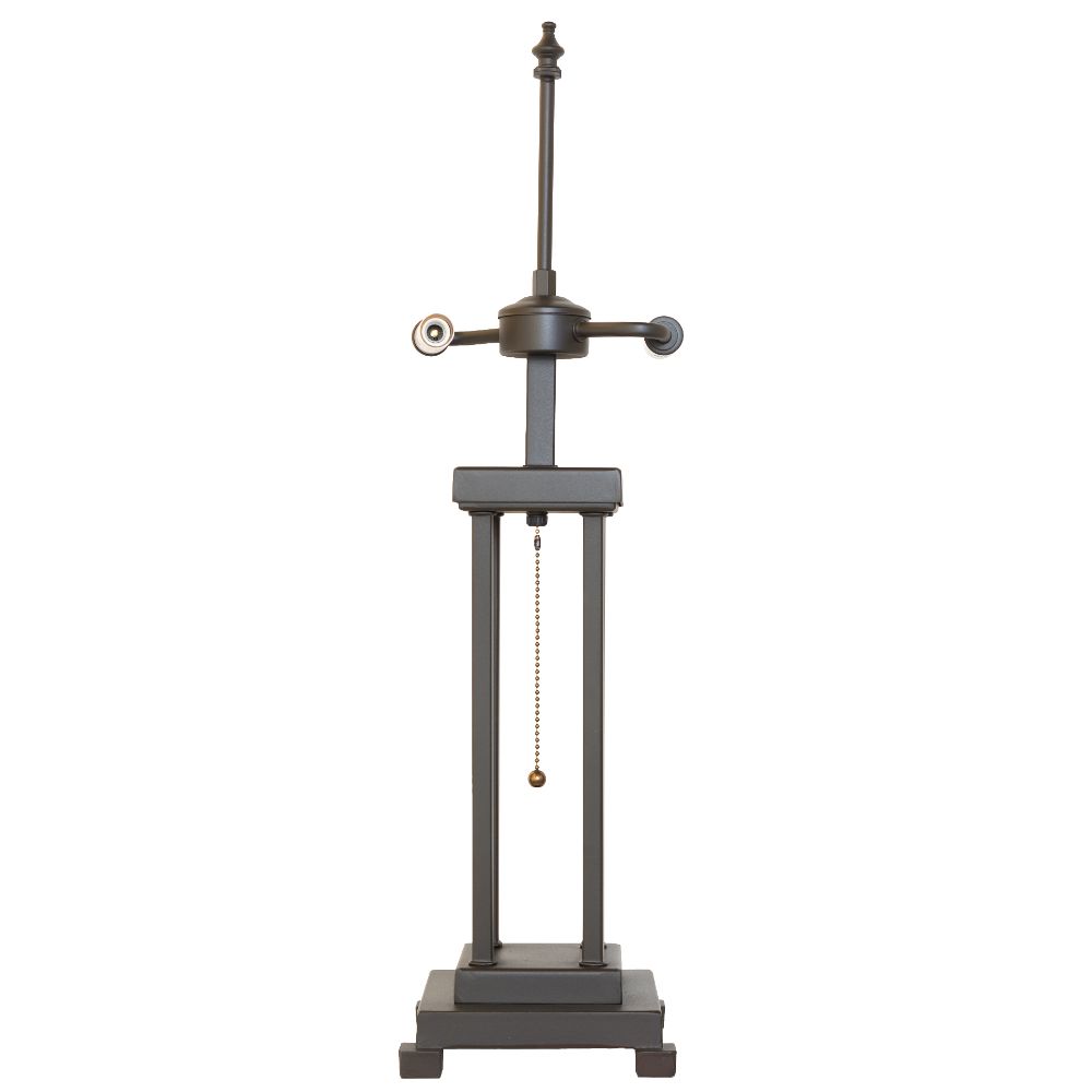 Meyda Lighting 262040 26" High Column Mission 2 Light Table Base in Oil Rubbed Bronze