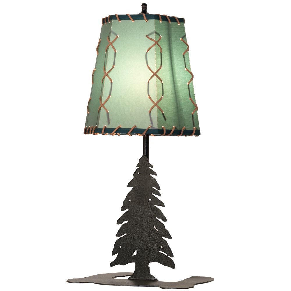 Meyda Lighting 263175 17" High Greenwood Tall Pines Mini Lamp 