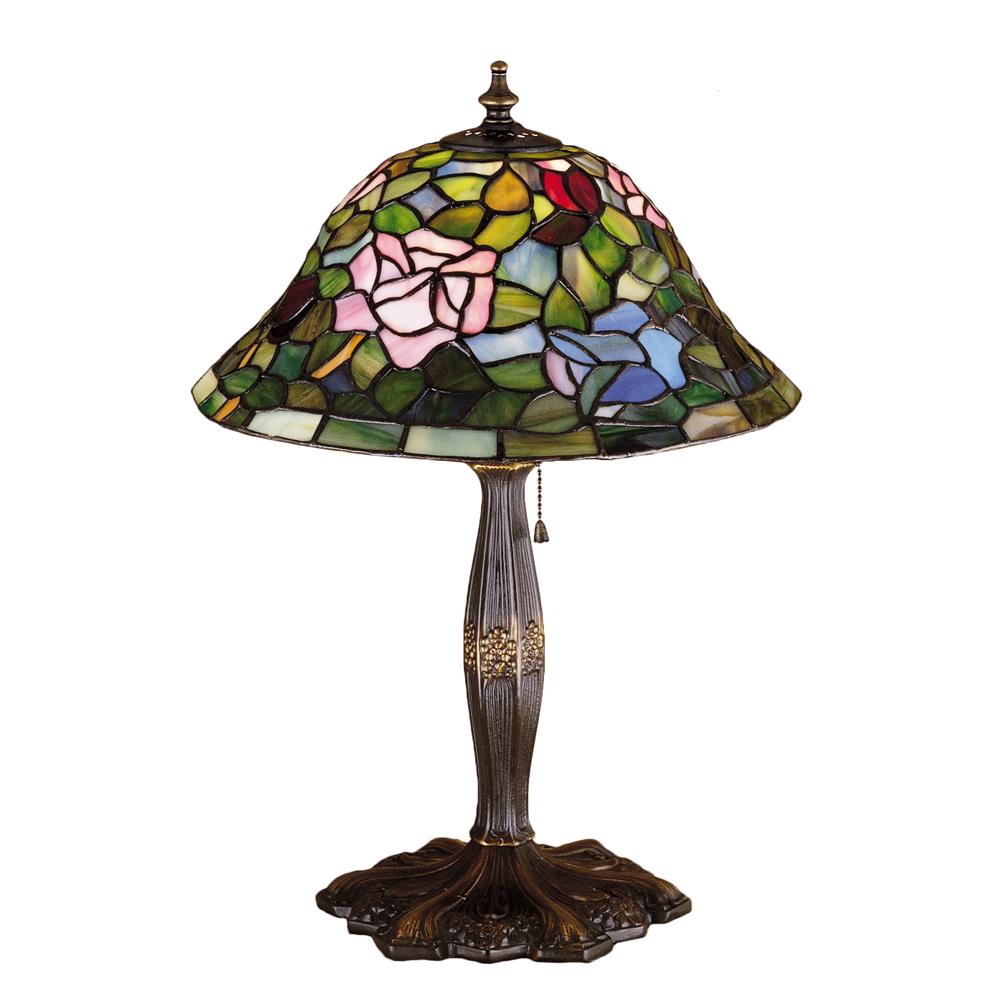 Meyda Tiffany Lighting 26321 17"H Tiffany Rosebush Accent Lamp