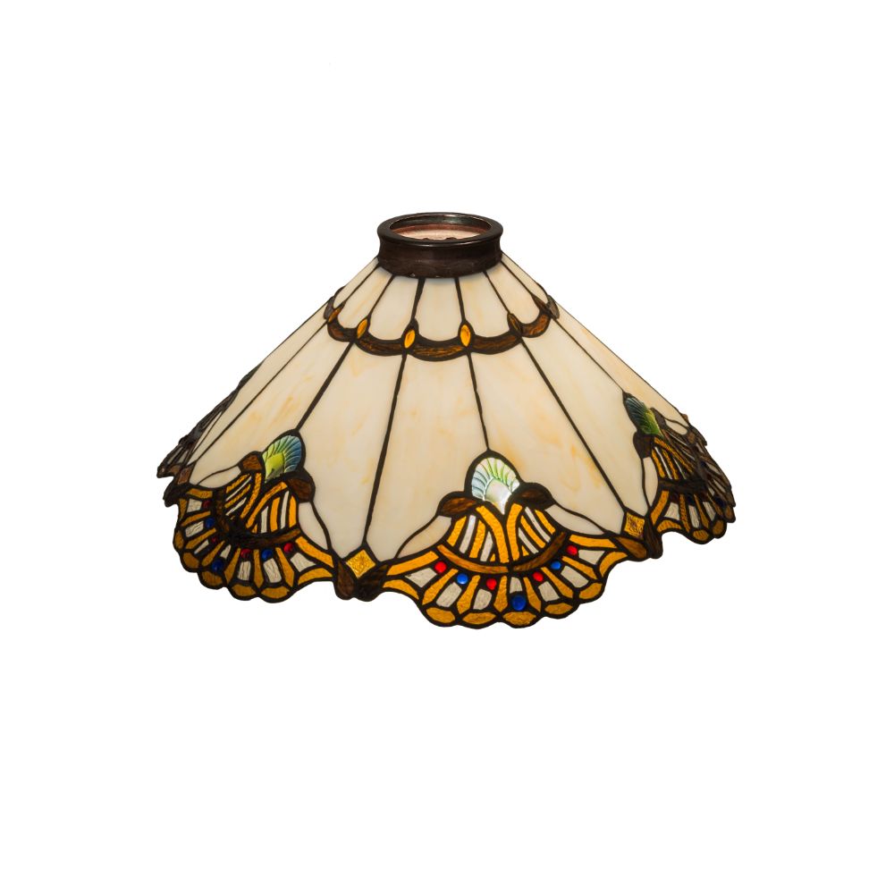 Meyda Lighting 264426 20" Wide Shell with Jewels Shade 