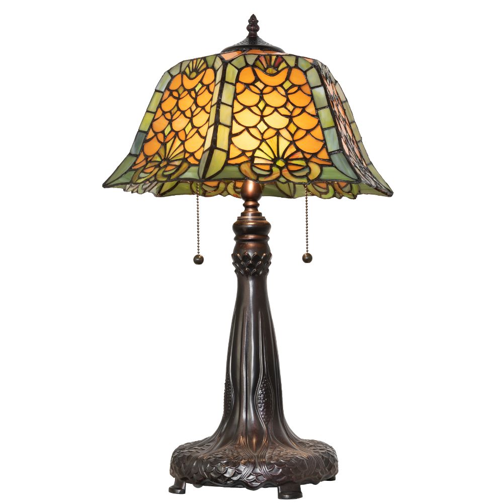 Meyda Lighting 264839 26" High Duffner & Kimberly Shell & Diamond Table Lamp 