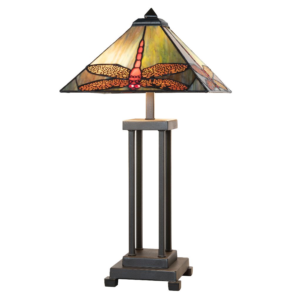 Meyda Lighting 265031 24" High Prairie Dragonfly Table Lamp 