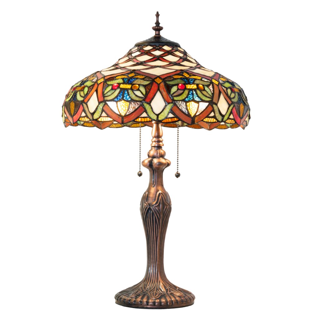 Meyda Lighting 265248 23" High Franco Table Lamp in Antique Finish