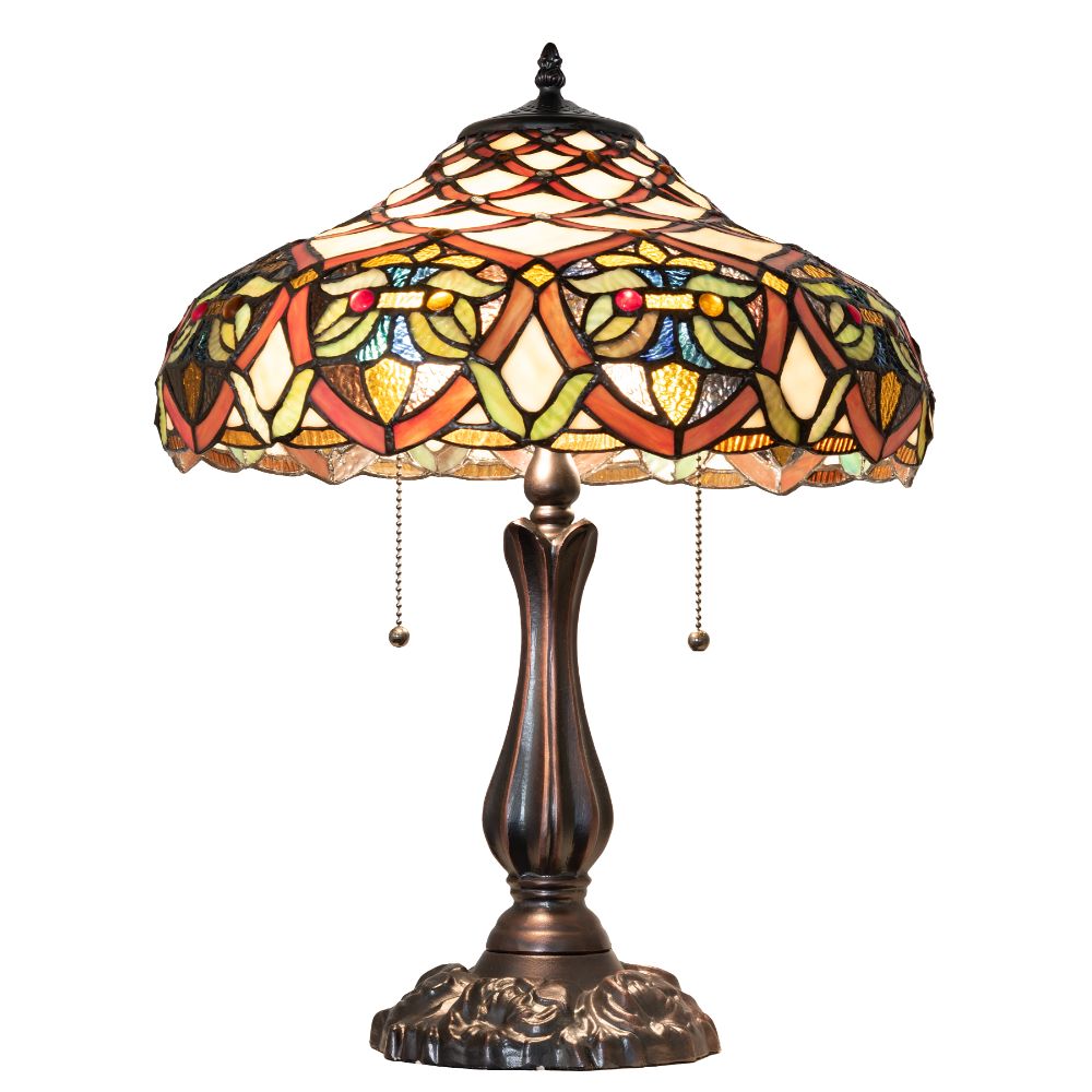 Meyda Lighting 265263 22" High Franco Table Lamp in Antique Finish