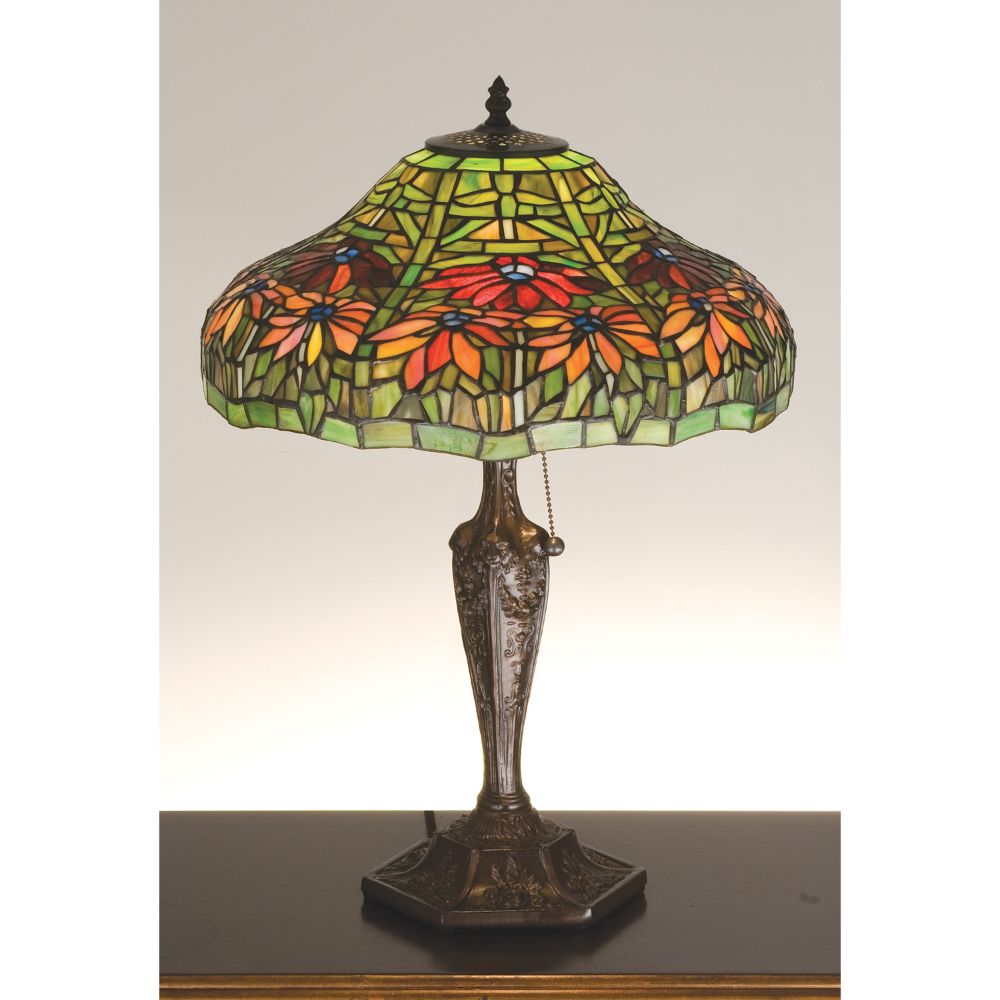 Meyda Lighting 26632 22"H Poinsettia Table Lamp 