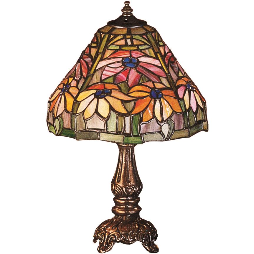 Meyda Tiffany Lighting 26633 13"H Poinsettia Mini Lamp