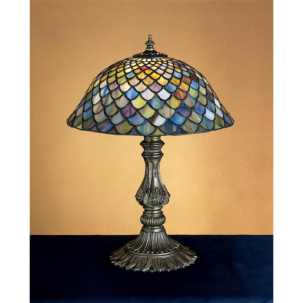 Meyda Tiffany Lighting 26673 17"H Tiffany Fishscale Accent Lamp