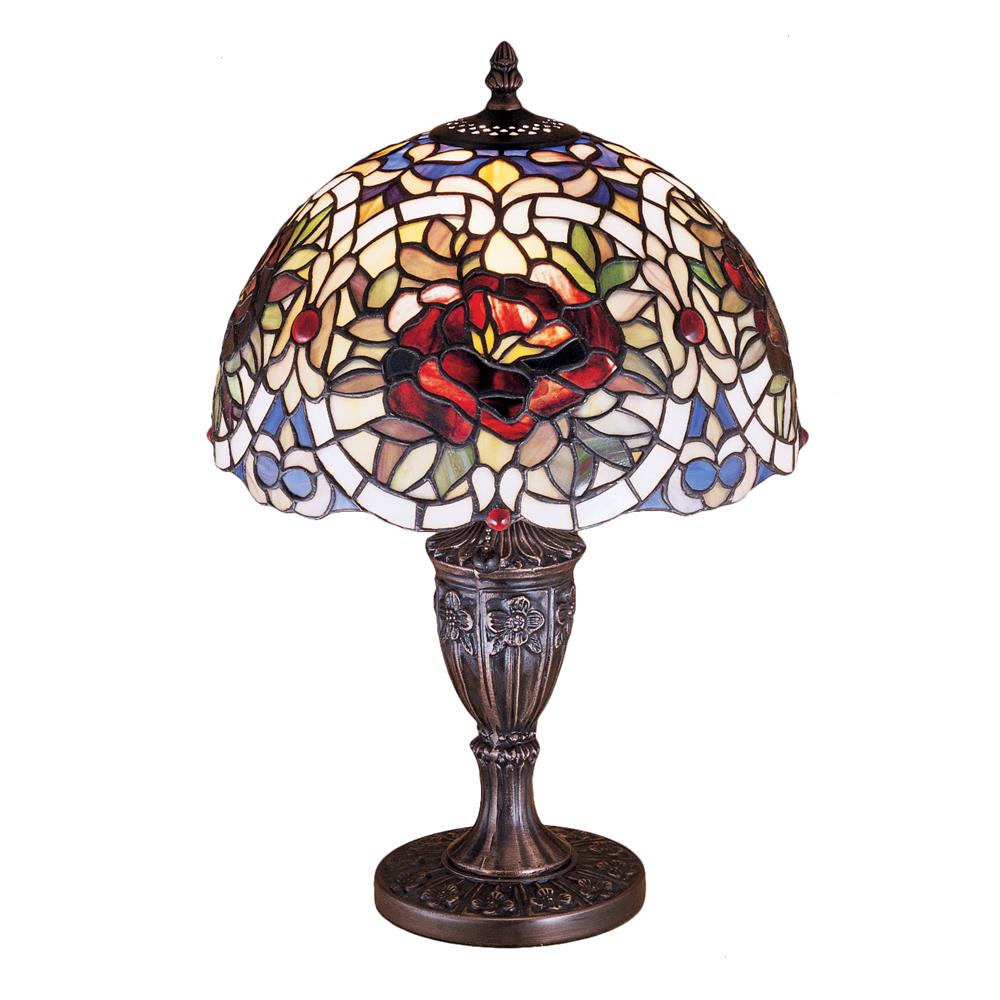 Meyda Tiffany Lighting 26675 18"H Renaissance Rose Accent Lamp